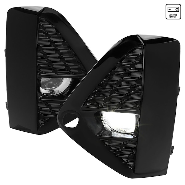 Spec-D Tuning LED FOG LIGHTS WITH CHROME HOUSING CLEAR LENS, 2PK LF-MUR19CLED-DL - main